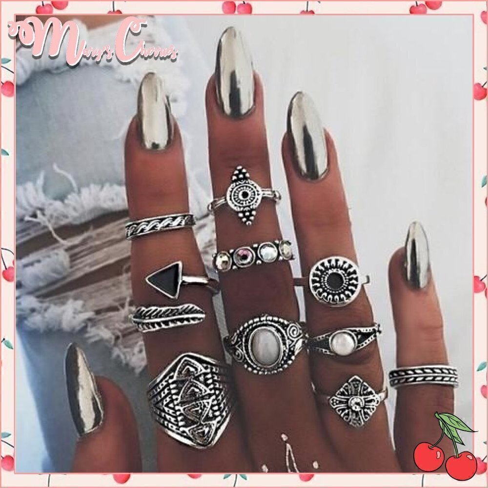 🍒 GREEK 💍 10 Piece Ring Set 🥰